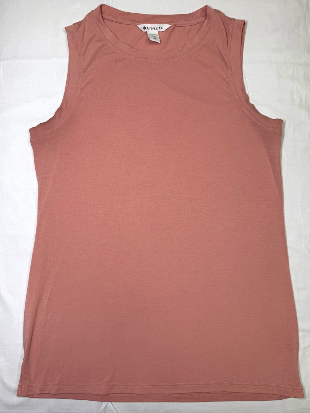 Athleta Pink Sleeveless Tank Top Crew Neck Athleisure Workout Yoga XS